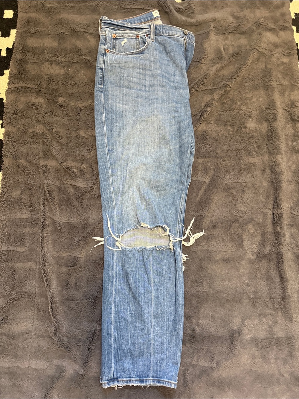 Abercrombie and Fitch The Ankle Straight Ultra High Rise - Long Length